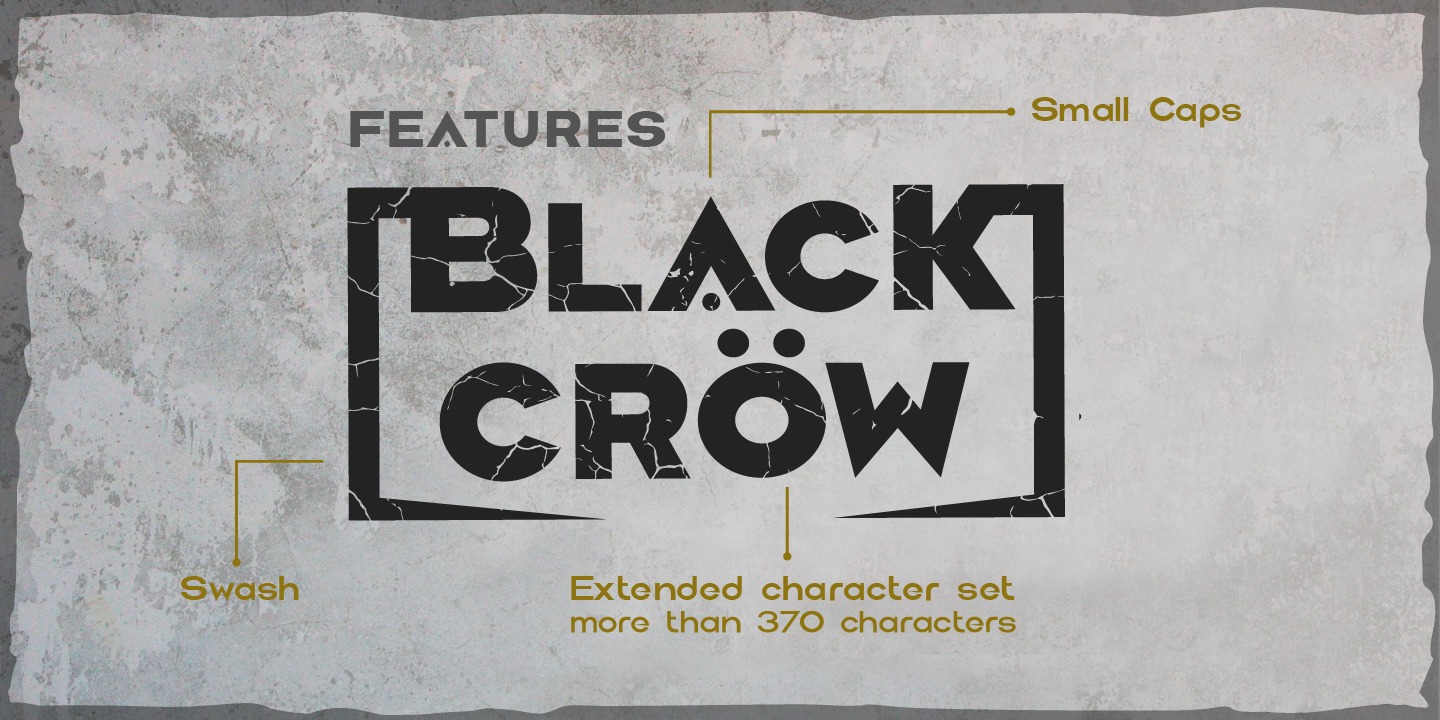 Пример шрифта Black Crow #4